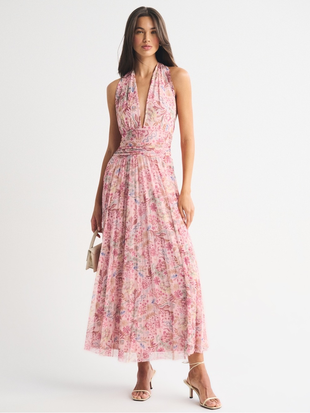 Women's A&F Giselle 5-in-1 Convertible Dress- Pink Floral